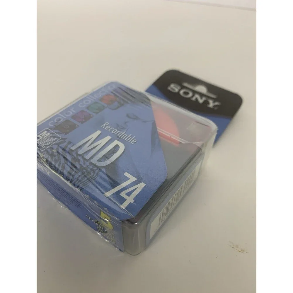 5 Pack Sony MD 74 Recordable Colored Mini Discs 74 Minute New & Sealed